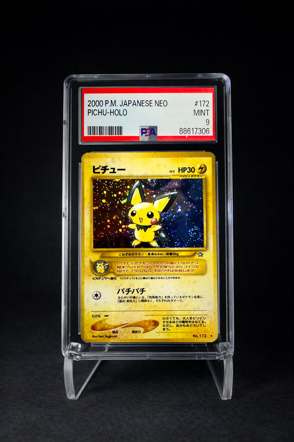 Pichu Holo (2000) Neo Genesis - PSA 9 {w/Swirl)