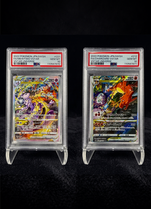 Mewtwo VSTAR & Charizard VSTAR {Sequential Set} (2022) VSTAR Universe – PSA 10