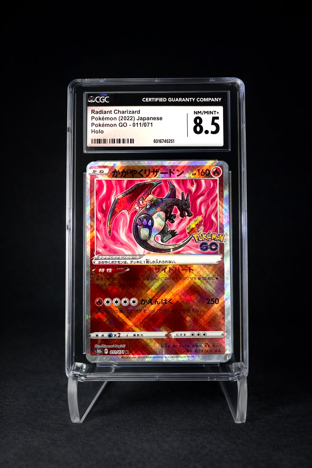 Radiant Charizard (2022) Pokemon GO Holo - CGC 8.5