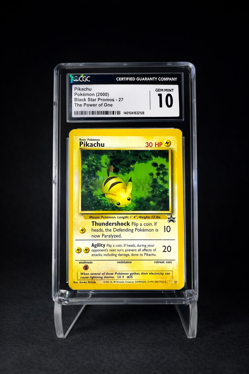 Pikachu (2000) Black Star Promo - The Power of One - CGC 10