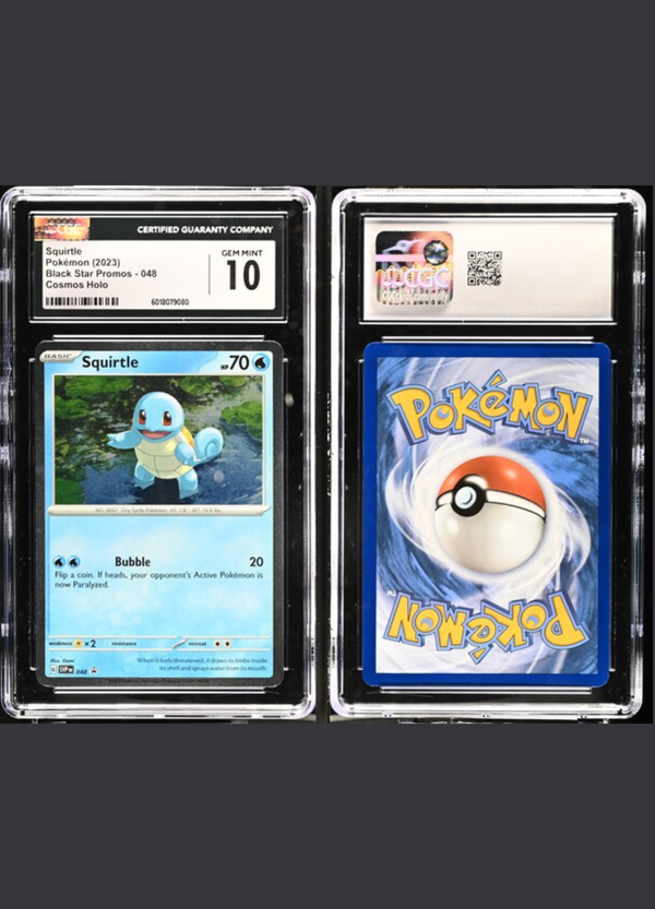 Squirtle Cosmos Holo (2023) Black Star Promo – CGC 10