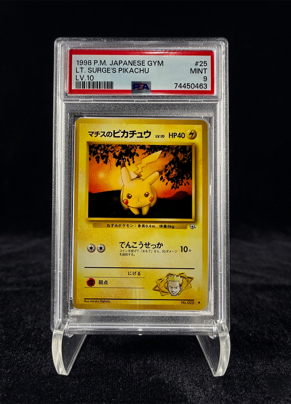 Lt. Surge’s Pikachu LV.10 (1998) Japanese Gym – PSA 9