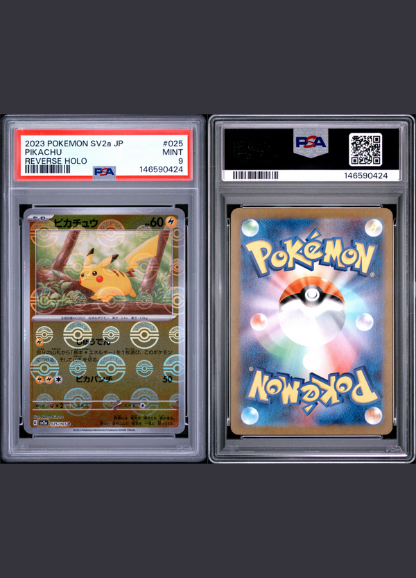 PIKACHU REVERSE HOLO (2023) 151 – PSA 9