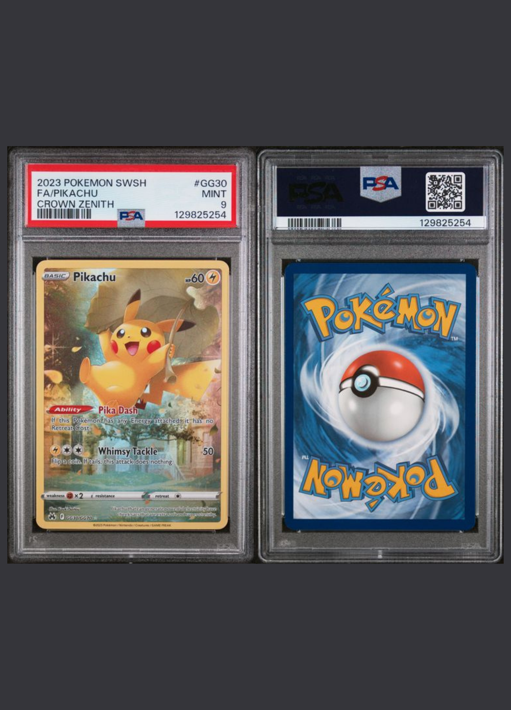 Pikachu (2023) Crown Zenith - PSA 9