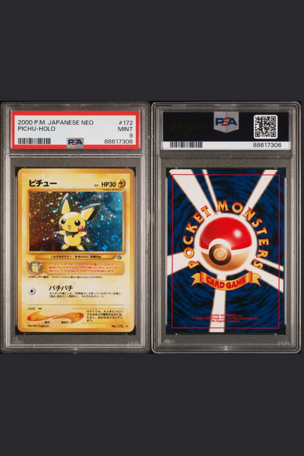Pichu Holo (2000) Neo Genesis - PSA 9 {w/Swirl)