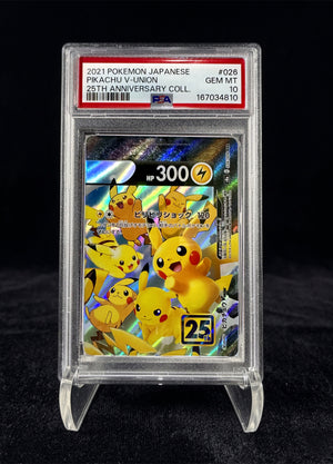 PIKACHU V-UNION – 25TH ANNIVERSARY – SEQUENTIAL PSA 10 SET